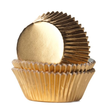 Cupcakes Backförmchen 24 Stück - Metallic Gold - House of Marie